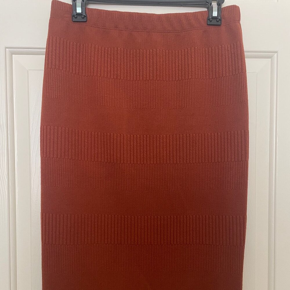 Leith Burnt Orange Pencil Skirt